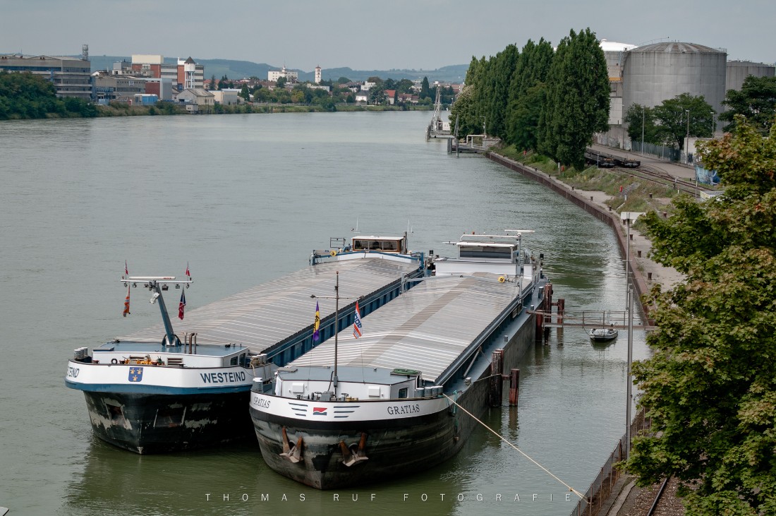 Blick von der Dreirosenbrücke