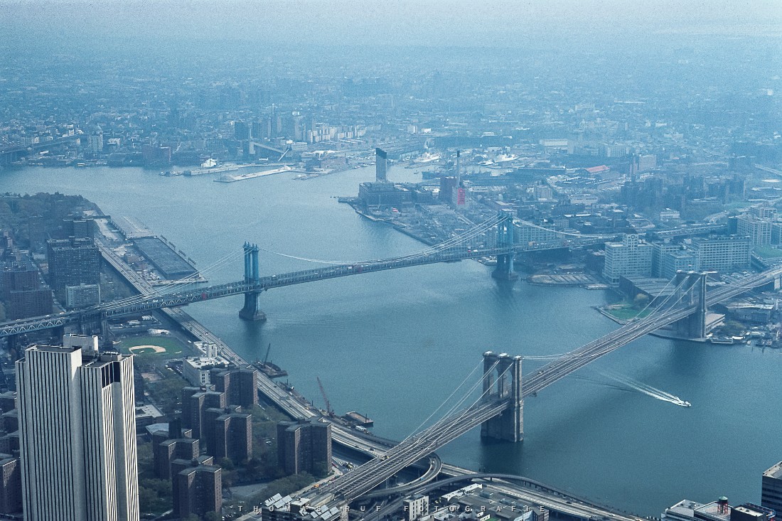 Blick vom Südturm der Twin Towers (WTC 2)