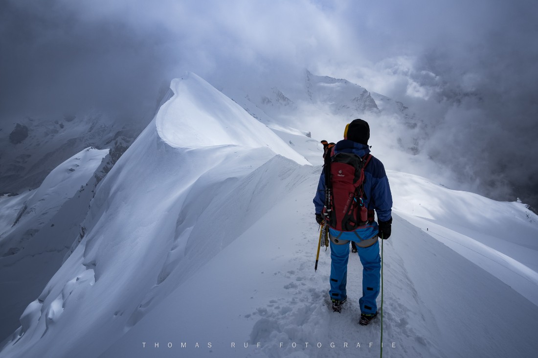 Abstieg vom Breithorn (4085m), Zermatt VS