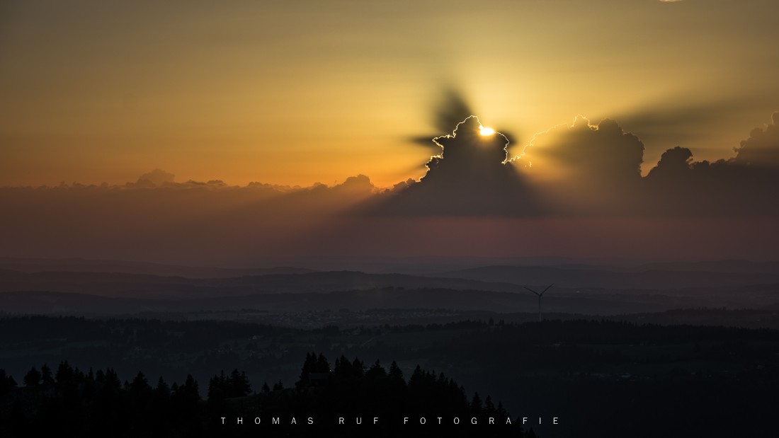 Sonnenuntergang, fotografiert vom Chasseral (1606m) BE